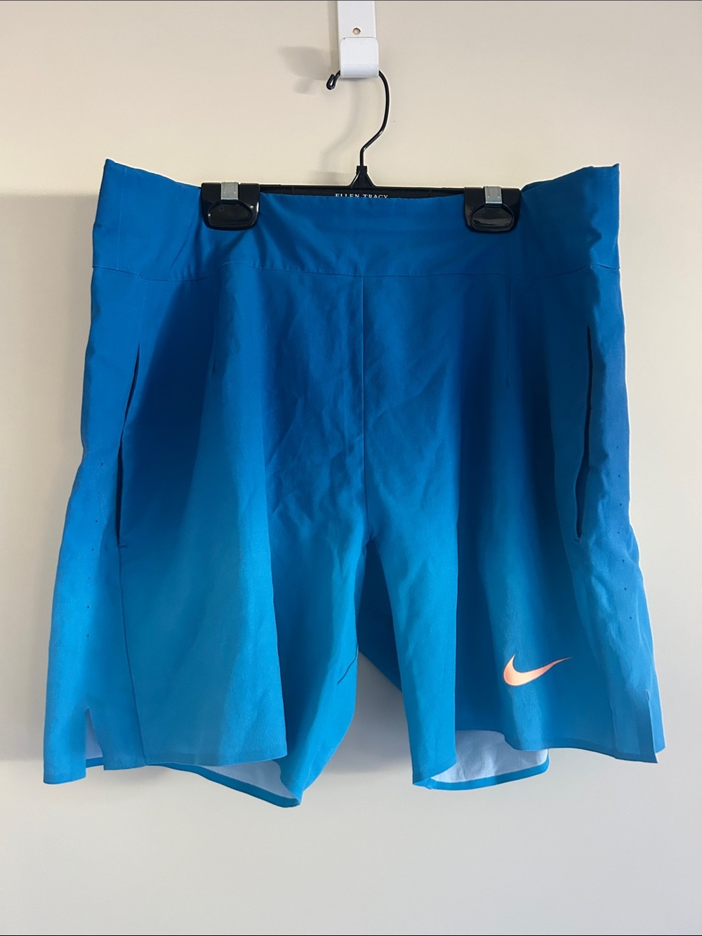 Men’s Nike Dri-Fit Tennis Shorts in Ombré Blue color.